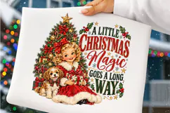 A Little Christmas Magic Goes a Long Way PNG | Vintage Product Image 4