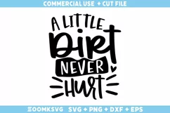 A Little Dirt Never Hurt SVG | Toddler SVG | Baby SVG Product Image 1