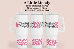 a little moody cow puns 40oz quencher tumbler sublimation full wrap high resolution transparant background