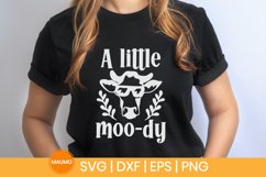 A little moo-dy | Funny svg quote Product Image 2