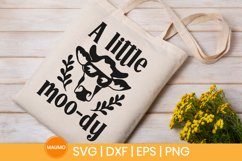 A little moo-dy | Funny svg quote Product Image 3