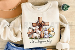 A lot can happen in 3 days bow girl Sublimation PNG Product Image 2