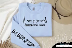 A Man Of Few Words Actions Sleeve SVG, Father's Day SVG Product Image 3