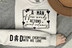 A Man Of Few Words Sleeve SVG, Father's Day SVG Design Product Image 2