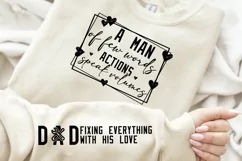 A Man Of Few Words Sleeve SVG, Father's Day SVG Design Product Image 1