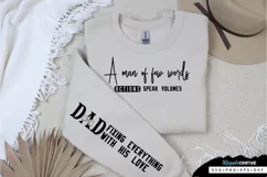 A Man Of Few Words Actions Sleeve SVG, Father's Day SVG Product Image 2