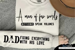 A Man Of Few Words Actions Sleeve SVG, Father's Day SVG Product Image 1