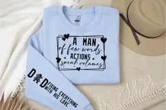 A Man Of Few Words Sleeve SVG, Father's Day SVG Design Product Image 3