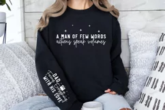 A man of few words actions speak volumes Sleeve SVG Product Image 3