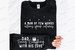A man of few words actions speak volumes Sleeve SVG Product Image 1