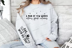 A man of few words actions speak volumes Sleeve SVG Product Image 2