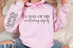 A man of his word teaching integrity Sleeve SVG Design Product Image 2