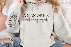 A man of his word teaching integrity Sleeve SVG Design Product Image 3