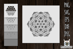 3d layered mandala shadow box svg, layered paper cut Product Image 1