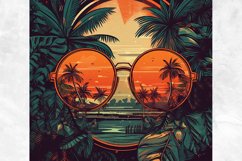 Summer Vibes 20oz Skinny Retro Tumbler Sublimation Design Product Image 2