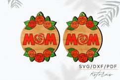 Mom Flower Engraved Earrings Digital Download Product Image 2