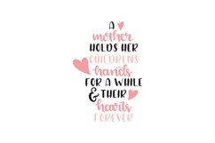 A Mother Holds Her Children&#039;s Hand SVG Cut File Product Image 1