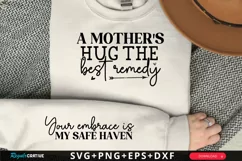 A Mother's Hug The Best Sleeve SVG, Mother's Day SVG Design Product Image 1