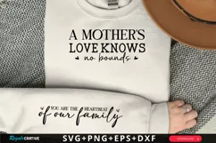 A Mother's Love Knows Sleeve SVG, Mother's Day SVG Design Product Image 1