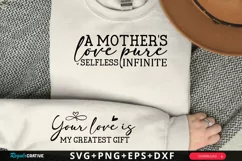 A Mother's Love Pure Sleeve SVG, Mother's Day SVG Design Product Image 1