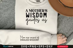 A Mother's Wisdom Sleeve SVG, Mother's Day SVG Design Product Image 1