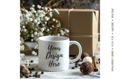 Christmas Winter Coffee Mug Mockups Template Blank Ceramic Product Image 1