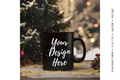 Christmas Winter Coffee Mug Mockups Template Blank Ceramic Product Image 1