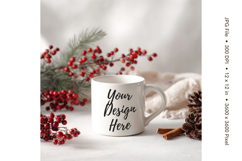 Christmas Winter Coffee Mug Mockups Template Blank Ceramic37 Product Image 1
