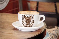 Mystical cat with decorative elements. SVG Product Image 3