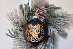 Mystical cat with decorative elements. SVG Product Image 4