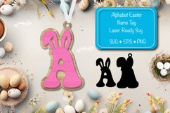 Alphabet Letter A Easter basket tags Easter tag Laser Cut Product Image 1
