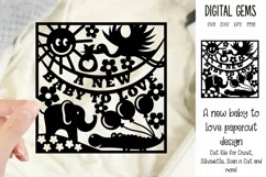 A new baby to love, paper cut design. SVG. Product Image 1