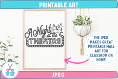 A Night at the Theatre Vintage Style Quote Sign Art print craft example