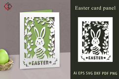 A paper-cut postcard with an Easter bunny/ SVG Product Image 1