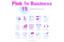Pink In Business | Soft UI icons set. Product Image 1
