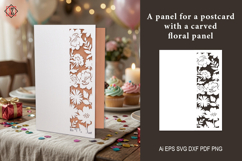 A postcard panel with a carved floral panel Product Image 1