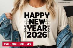 Happy New Year 2026 SVG Design Product Image 1