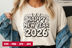 Happy New Year 2026 SVG Design Product Image 1