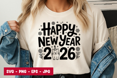 Happy New Year 2026 SVG Design Product Image 1