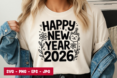 Happy New Year 2026 SVG Design Product Image 1