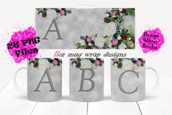 Monogram Mug Design,Sublimation Mug,Alphabet Mug Design Product Image 2