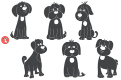 A set of dogs in different poses and emotions Product Image 3