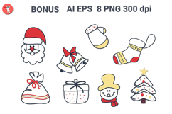 A set of dogs in festive Christmas hats Product Image 4