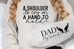 A shoulder to cry on a hand to hold Sleeve SVG Design Product Image 2