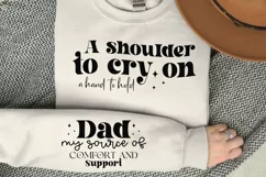 A Shoulder To Cry Sleeve SVG, Father's Day SVG Design Product Image 2
