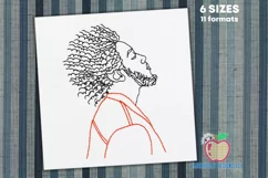 A Sketch Of The African Man Running Line Product Image 1