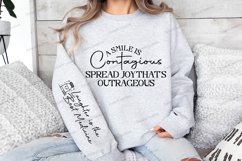 A smile is contagious spread joy that&#039;s Sleeve SVG Product Image 3