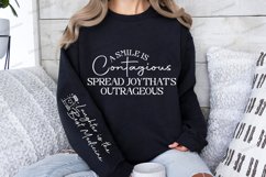 A smile is contagious spread joy that&#039;s Sleeve SVG Product Image 2