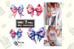 watercolor ribbon bow clipart bundle png sublimation Product Image 1