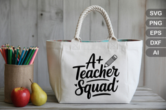 A Teacher Squad SVG File | Back to School SVG | Teacher Life Product Image 3